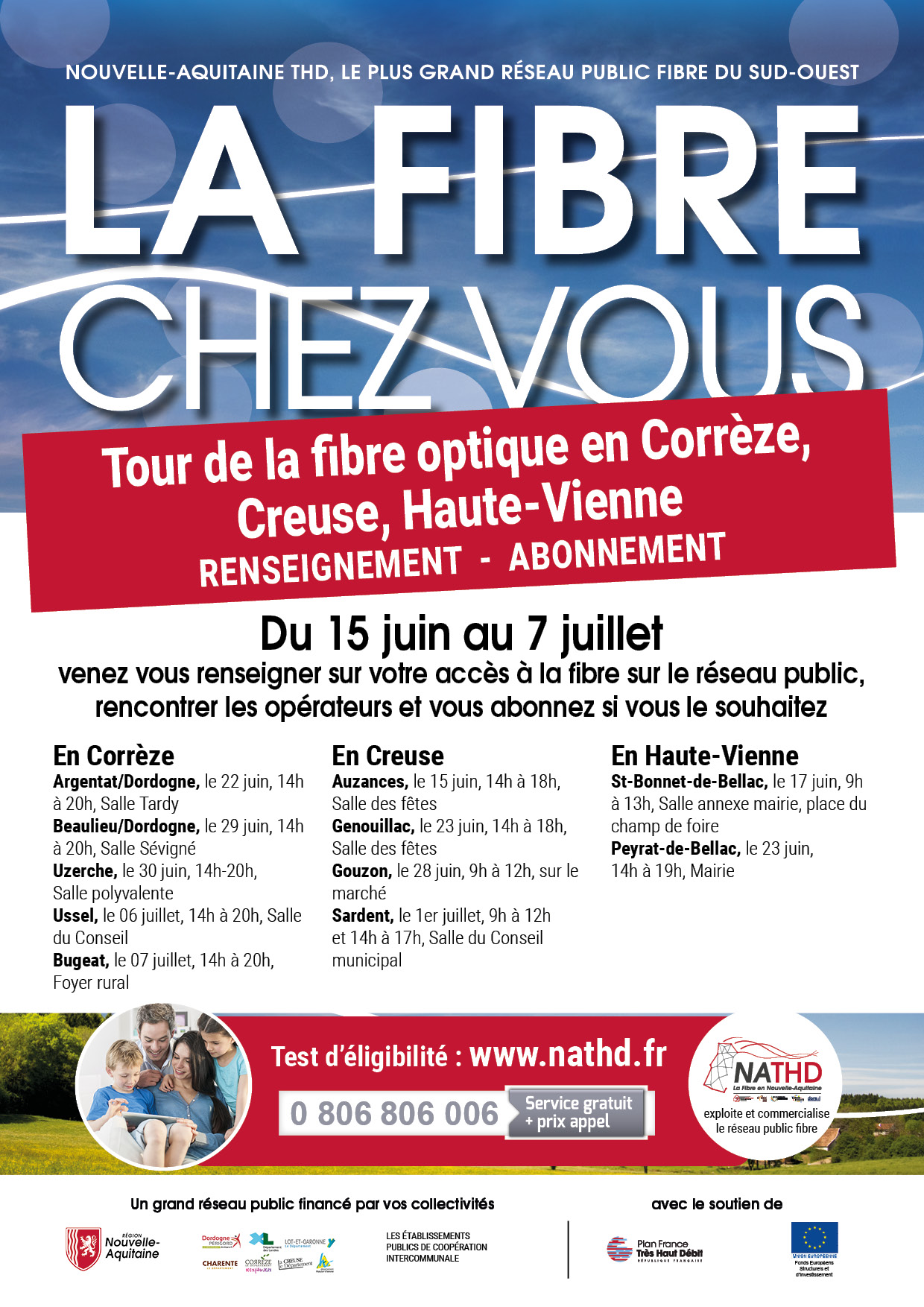 LA FIBRE CHEZ VOUS en Corrèze, Creuse et Haute-Vienne