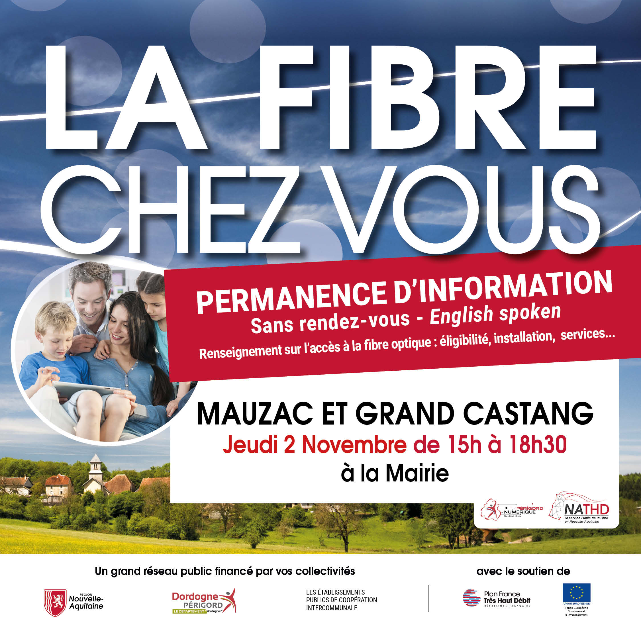 Le service public de la Fibre en Nouvelle-Aquitaine présent en Dordogne